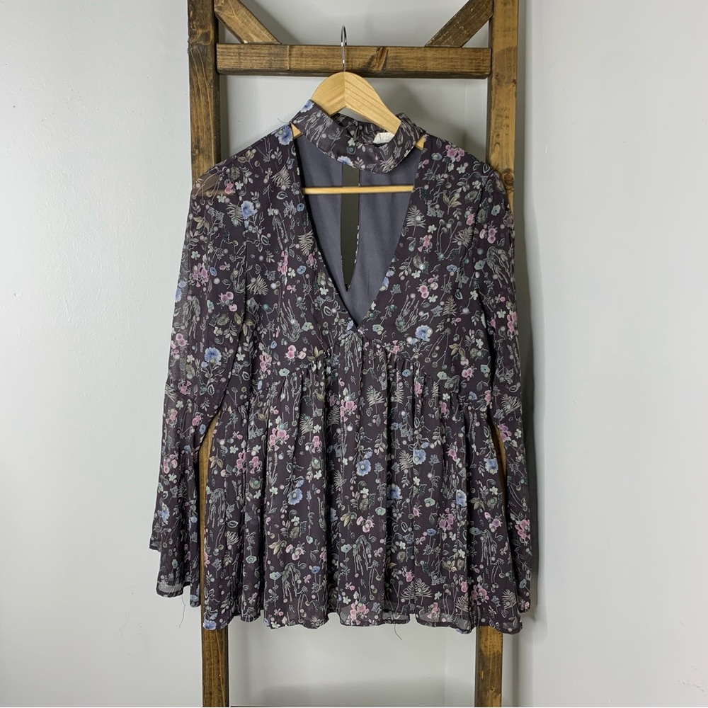 By Together Floral Long Sleeve Women's Top M